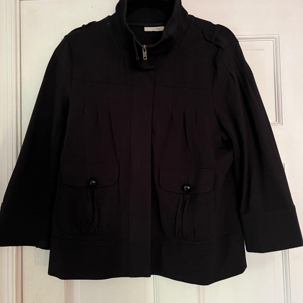 Halogen Black Utility Jacket for Women